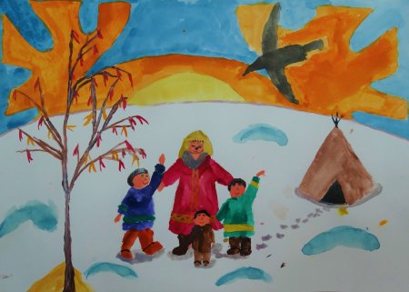 Рисунок весеннего праздника