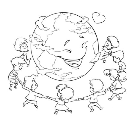 Планета земля раскраска