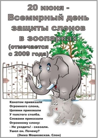 Всемирный день защиты слонов в зоопарках